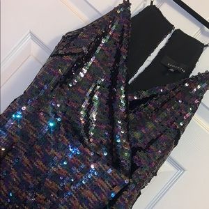 Sequin wrap party dress